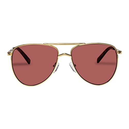 Image of Le Specs Unisex High Fangle Sunglasses, Bright Gold