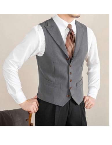 Men's Suit Vests Casual Formal Dress Vest Business Slim Fit Waistcoat for Suits Tuxedo3
