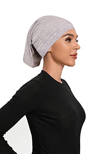 4 Pieces Hijab Undercap Hijab Underscarf Hijab Cap For Women ( White / Powder Pink / Beige / Light Grey ) #TOP3