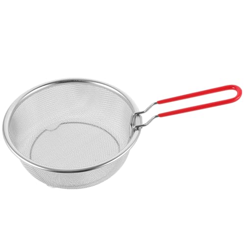 Luxshiny Cesta de Freír Inoxidable con Mango Extraíble Colador para Pasta y Snacks para Patatas Fritas Alitas de Pollo y Compacto