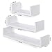 SONGMICS Set de 3 Estantes de Pared, Estantes Flotantes, 30/45/60 cm, Decorativos,...