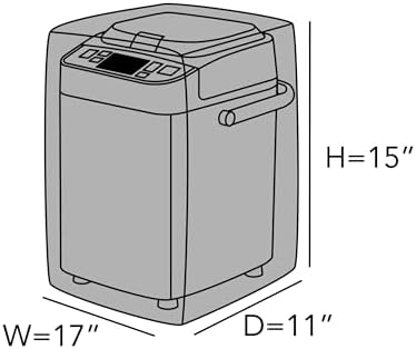 Covermates Keepsakes - Bread Maker Cover - Dust Protection - Stain Resistant - Washable - Appliance Cover, Cream