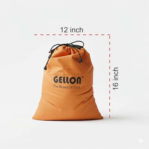Image of Gellon Water Proof in Umbrella Cloth Shoes Bag for Travel & Storage Travel Organizer for Women & Men Travel Accessories Shoes Cover Pouch for Travel Essentials in 4 Colors (Orange, Pack of 1)