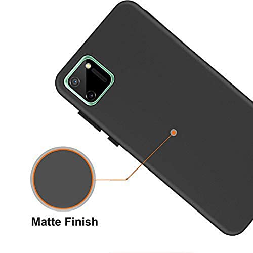 Image of Mobile Back Cover Case for Realme C17 (Silicone Case|CameraProtection|Black SC1510)