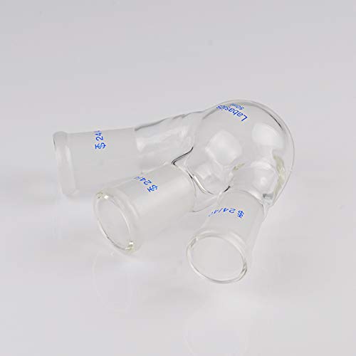 Labasics Glass 50ml 3 Neck Round Bottom Flask RBF, with 24/40 Center and Side Standard Taper Outer Joint, 50ml
