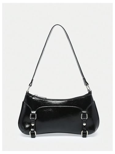 Image of Verdusa Women's Y2K Purse Coquette Bow Tie Vintage Shoulder Bags Lace PU Leather Kawaii Handbag