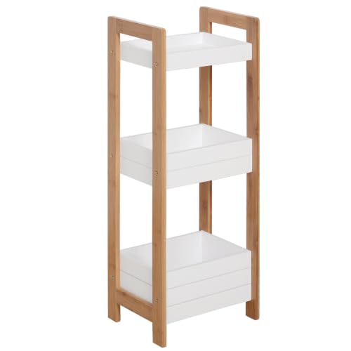 Image of HOMCOM 3-Tier Bathroom Rack Storage Shelf Bamboo Organiser