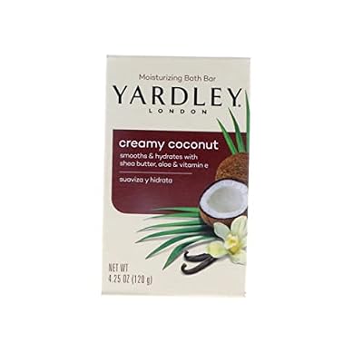 Yardley Creamy Coconut Bath Bar, 4.25 oz Pack of 8