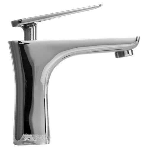 Robinet de lavabo de table en finition chromée pour eau chaude et froide - 2