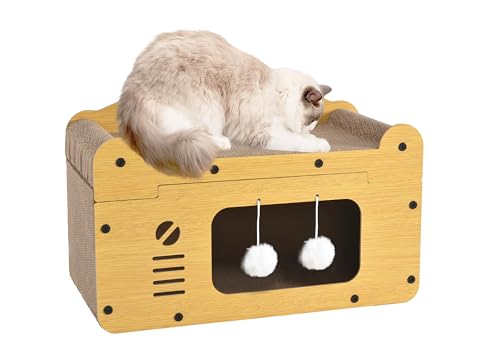 Cardboard Cat Scratcher House – Indoor Play & Scratch Toy