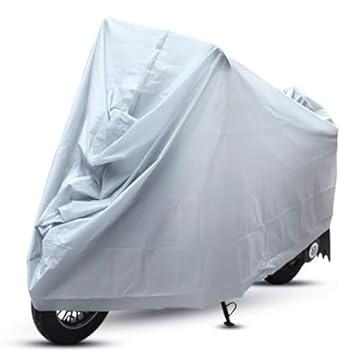 Copertura per Moto, Telo Coprimoto Economico Antipioggia Per Esterno e Intern, Coprimoto Impermeabile, Copriauto con protezione UV, Per Moto Motorino Motocicletta Scooter Bici (140 x 240cm)