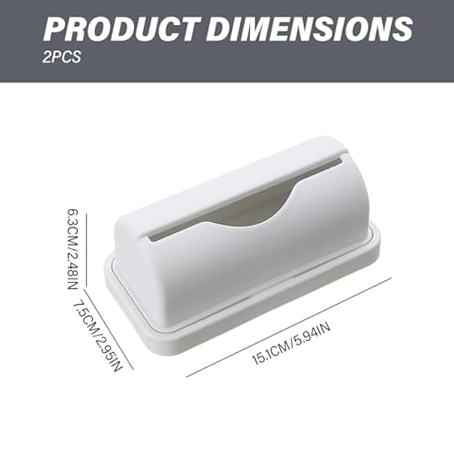 2PCS Trash Bag Dispenser Roll Holder 2Pcs Punch-Free Kitchen Plastic Bag Holder Wall Mounted Garbage Bag Organizer Under Sink for Kitchen Cabinet, Grocery Bag Dispenser