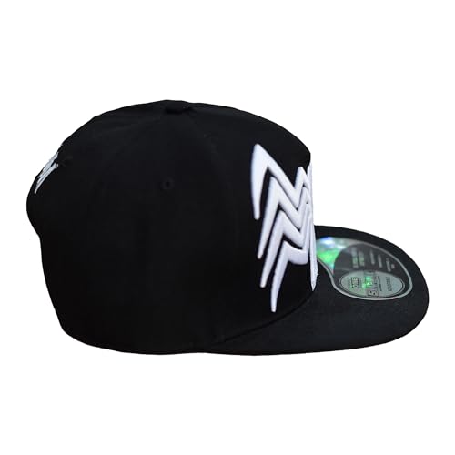 Concept One Unisex's Marvel Venom Baseball Cap, Spider Symbiote Logo Cotton Adjustable Adult Snapback Hat with Flat Brim, Black, One Size