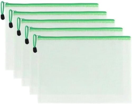 GEBYUI 10 点セット PVC 防水ファイル収納セットA3 メッシュサック・A4 ジッパー袋・封筒型ファイル半透明可?化 大容量ドキュメントケース学校・オフィス・出差旅行整理必需品?