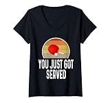 Photo Gallery funny you just got served - pallina da ping pong maglietta con collo a v Photo Gallery funny you just got served - pallina da ping pong maglietta con collo a v