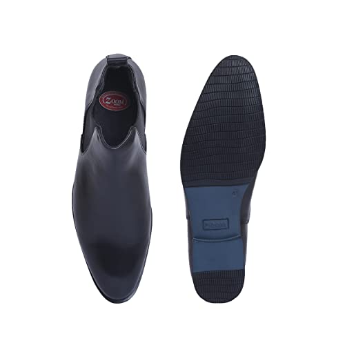 Image of Zoom Shoes ZA4369 Men's Genuine Leather Chelsea Boots | Stylish Slip-On Design with Cushioned Insole | Durable, Comfortable & Trendy for Daily Casual or Semi-Formal Wear