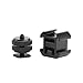 AFVO Metal Triple Hot Shoe Camera Shoe Bracket for Flash Lights, Microphones, Audio Recorder