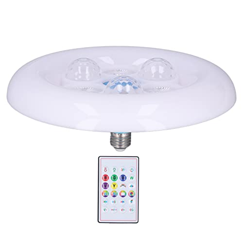 Fafeicy Luz LED Light Música de Altavoz Lámpara de Techo Inteligente Control Remoto de 50W Bedroomati Bathom Sala de Estar RGB + W E27 Luz