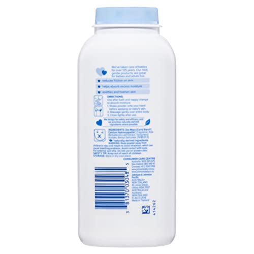 Image of Johnson's Baby Cornstarch Baby Powder, Aloe & Vitamin E for Delicate Skin, Hypoallergenic, No Added Parabens, & Dyes, Silky for Gentle Baby-Skin Care, Baby-Essentials, 9 oz (Pack of 2)