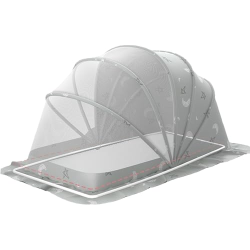 Tienda de cunas de seguridad para bebés, carpa de cunas para bebés | Cubierta de malla de seguridad para bebés - Semi-shading plegable portátil Ver a través de la red de cuna de malla para mantener al