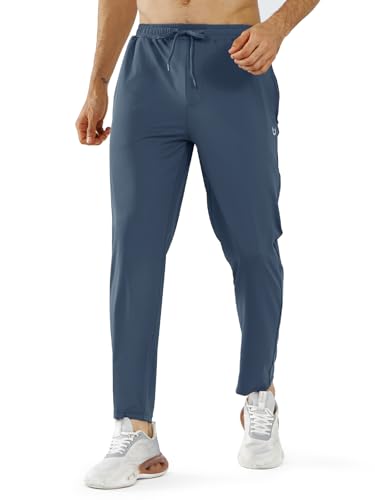 Image of NORTHYARD Men's Joggers Athletic Workout Track Pants Running Gym Training Sweatpants with Zipper Pockets Open Hem