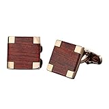 SM SunniMix 2 Elegante Manschettenknöpfe für besondere Anlässe für Hochzeitsanzug, Party, Geschäftsjubiläum, Dunkelbraun