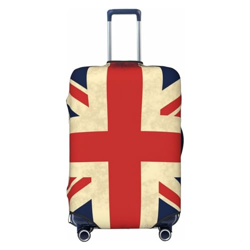 Uk Flag Travel Luggage Cover Suitcase Protector Washable Elastic Suitcase Cover Anti-Scratch Luggage Protector Medium Travel Suitcase Baggage Cover Fits 18-32 Inch Suitcase