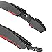 Colaxi Bike Front Rear Fenders Bike Mudguards Widen Easy Installation Bicycle Mudflaps Bicycle Mud Guards for Outdoor Mountain Bikes, Black red