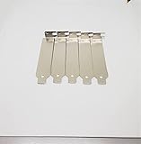 Connectors Pro - PC Computer Low Profile Back Extension Slot Cover, L Blank Stainless Steel Bracket, 5-Pack