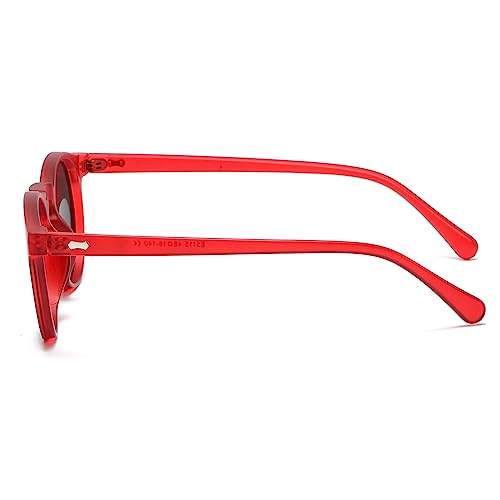 Image of Gleyemor Vintage Polarized Sunglasses for Men Round Sunglasses UV400 Protection Retro Hand-crafted Acetate Frame