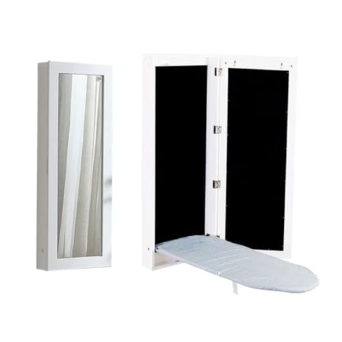 BZJPRFC Tabla De Planchar Extraíble, Mueble De Planchar con Espejo, Mueble De Planchar De Pared, Cubierta Extraíble Resistente Al Calor, For Apartamento En Casa, Carga 40 Kg