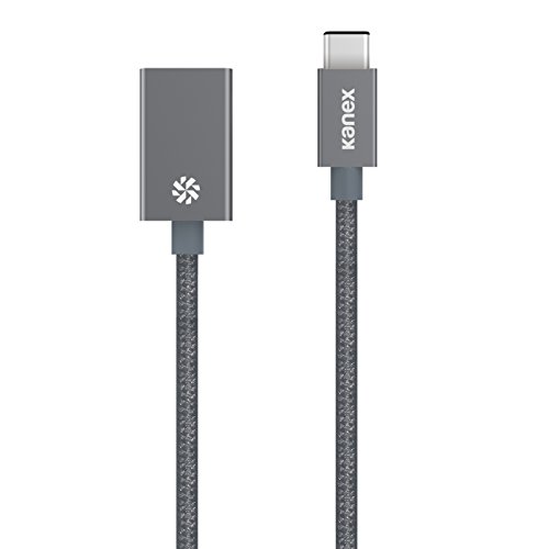 Kanex USB-C to USB 3.0 Adapter with DuraBraid Fiber 8.25 Inches (21cm) - Space Gray