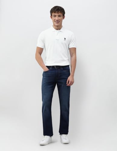 Image of U.S. POLO ASSN. Solid Regular Fit Polo T Shirts for Men - Breathable & Comfortable, Half Sleeves Mens Tshirt