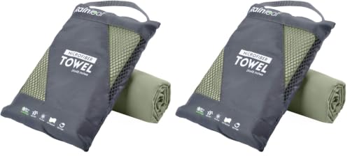 Image of Rainleaf Microfiber Towel Quick Dry Camping & Travel & Gym Towel. Compact | Super Absorbent, Lightweight, Fast Drying. Suitable for Beach, Bath, Backpacking, Hiking, Swim.