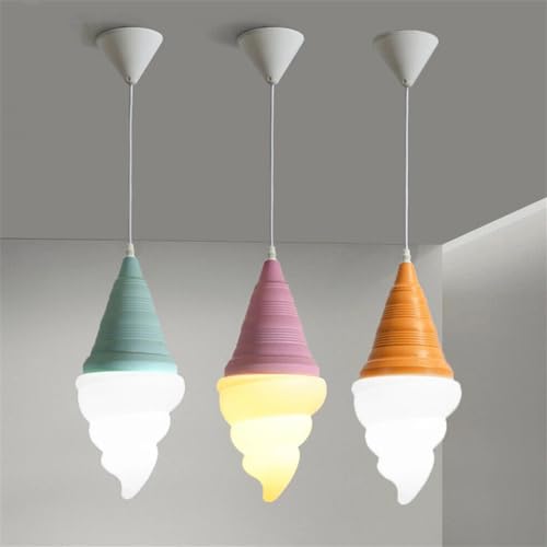 Image of Ice Cream Chandelier Spiral Cone Decorative Pendant Light Fixture, DIY Hanging Lighting Fixtures for Kitchens, Dining Rooms and More