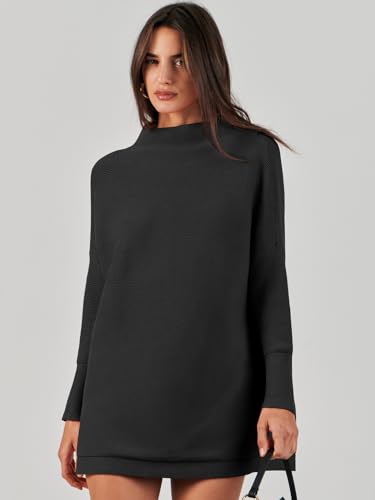 ANRABESS Women Oversized Casual Loose Turtleneck Long Sleeve Slouchy Baggy Knit Tunic Sweaters Pullover 2025 Fall Outfits3