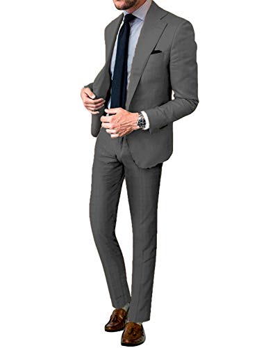 Image of Men's 2 Pieces Tuxedos Notch Lapel Suit(Jacket + Pants)