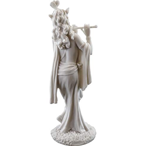 Estatua Krishna en resina con acabado mármol blanco, 10 in miniatura 3