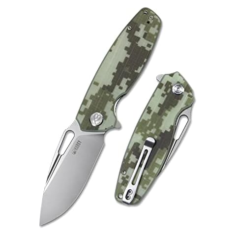 KUBEY Tityus KU322K Folding Pocket Knife with 3.39" Drop Point Blade G10 Handle for Outdoor Camping Everyday Carry Cover