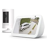 【2023年度グッドデザイン賞受賞見守りカメラ】Ring Stick Up Cam Battery (リング スティックアップカム バッテリーモデル) ホワイト + Echo Show 5 (エコーショー5) 第3世代 グレーシャーホワイト