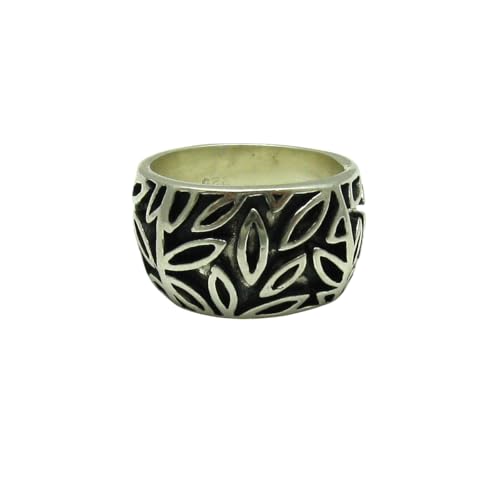 Bague florale en argent sterling poinçonné 925 pour femme chic
