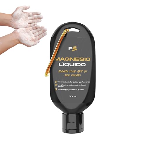 F3RALS® MAGNESIO LÍQUIDO | Liquid Chalk para Agarre Escalada, Boulder, Calistenia, Padel, Pesas y Tenis – Secado Rápido, Sin Polvo y Fácil de Limpiar (50 ml)