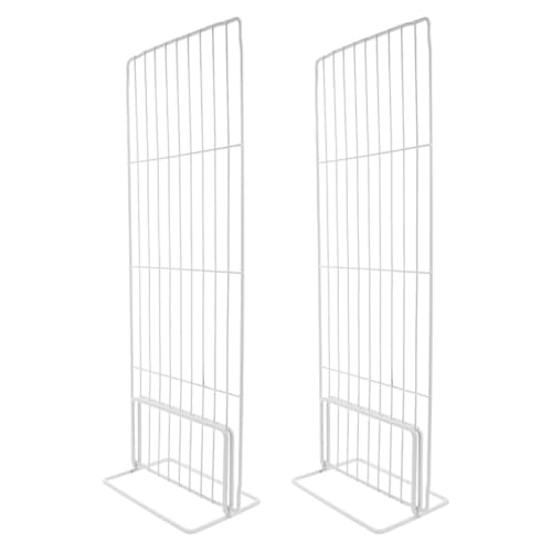 IMUSINICE Divisores de Rejillas para Congelador de 17x46 Cm, 2 Unidades, Separadores de Estantes Metálicos para Refrigeradores Comerciales, Organizadores de Espacio para Congelador