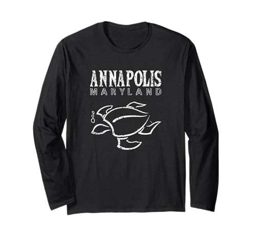 Annapolis Maryland, Sea Turtle, MD Beaches, Aquatic Long Sleeve T-Shirt