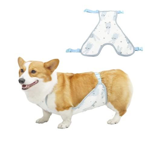Cobertor para abdomen perro talla M azul