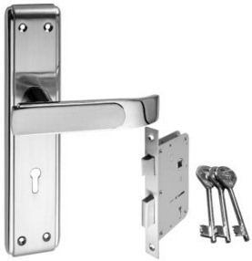 Ozone OCX.KY2.STD CP/SN 6-Lever Handle Set, Silver : Amazon.in