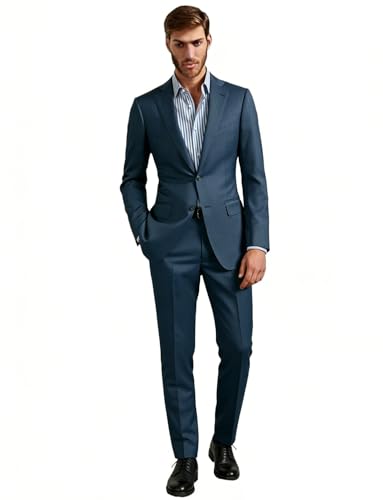 Veste de costume pour homme Kromoc noire à col châle et deux boutons