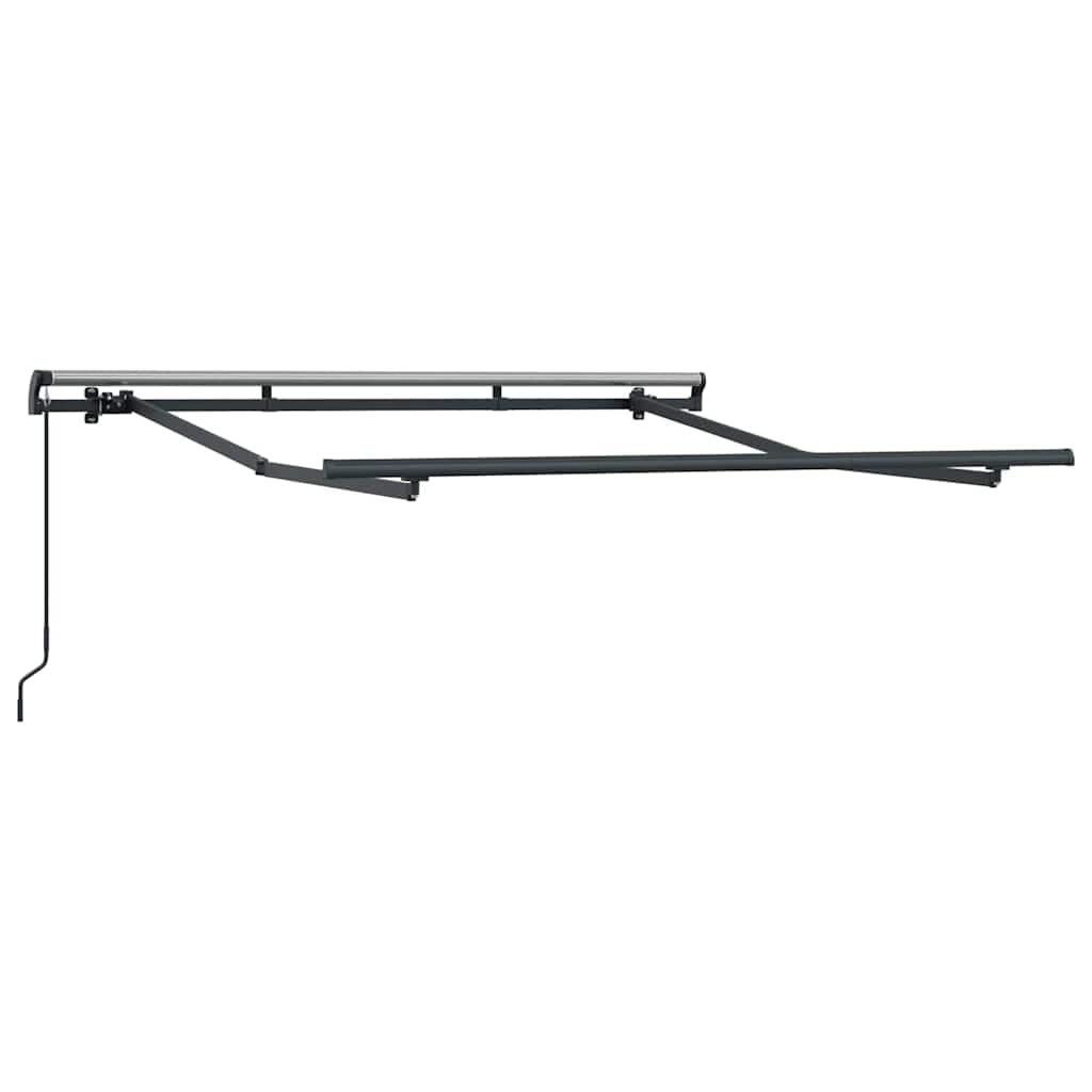 Markisenrahmen einziehbar 250 x 200 cm Metall, Markisengestell für Garten Terrasse Anthrazit