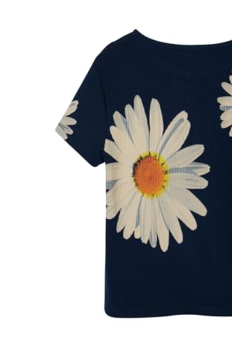 Desigual Little Girl's Ribbed Daisy T-Shirt4