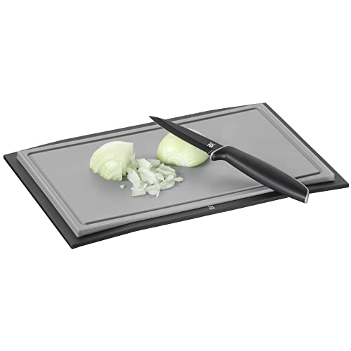 Tabla de cortar de plástico WMF Touch negra de 32x20 cm con ranura para jugos y diseño seguro 4
